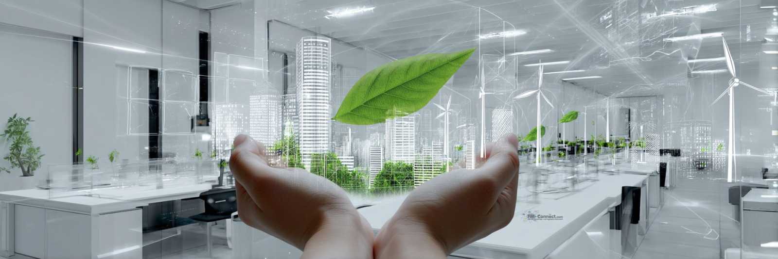 Moderne Büroumgebung mit Fokus auf Informationsmanagement und Recherche in Fachzeitschriften zur Energieerzeugung