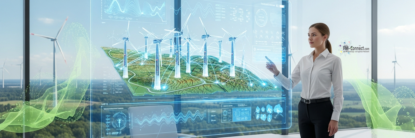 Professionelle Planung und Projektsteuerung von Windkraftanlagen zur effizienten Nutzung von Onshore-Windenergie für eine nachhaltige Stromerzeugung.